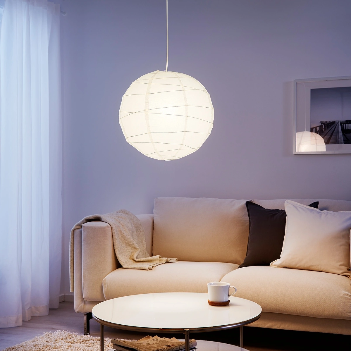 شید لوستر آویز کاغذی IKEA مدل REGOLIT
