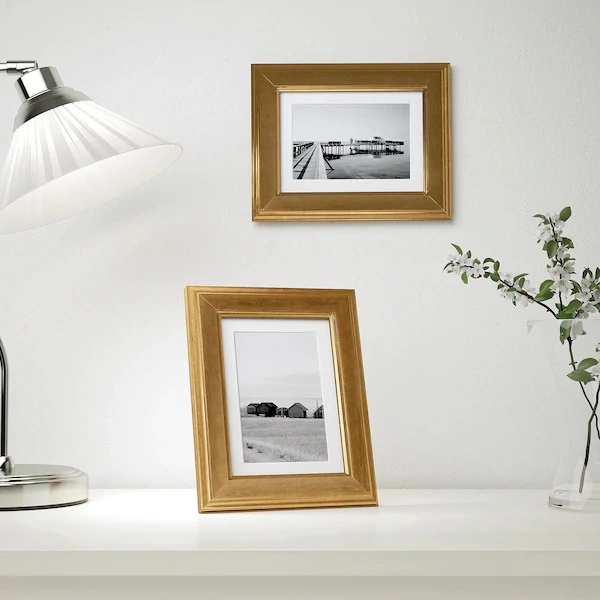 قاب عکس ایکیا مستطیلی طلایی IKEA