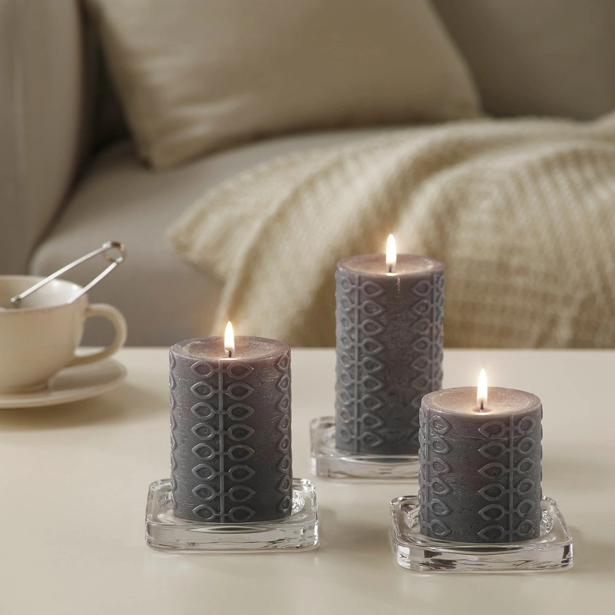 شمع طرح دار IKEA مدل NJUTNING
