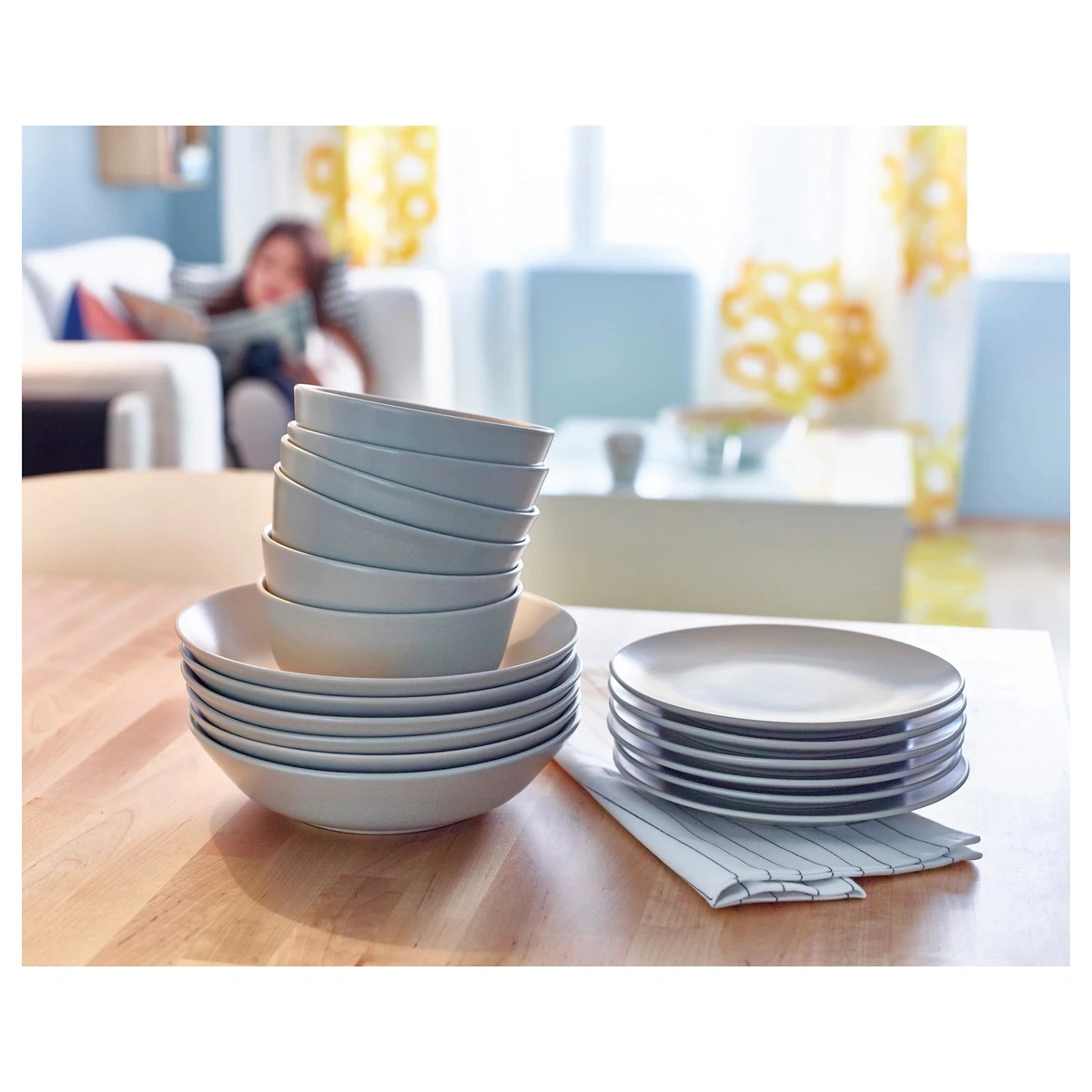 بشقاب گود (خورش خوری) رنگ بژ  IKEA مدل DINERA