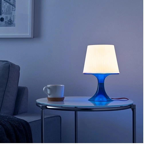 آباژور رومیزی IKEA مدل LAMPAN رنگ آبی