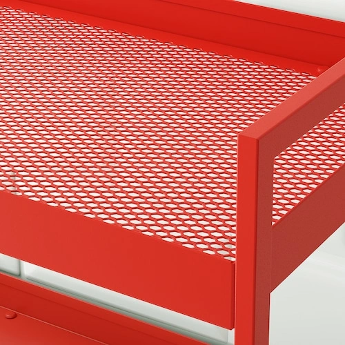 ترولی سه طبقه IKEA مدل NISSAFORS رنگ قرمز