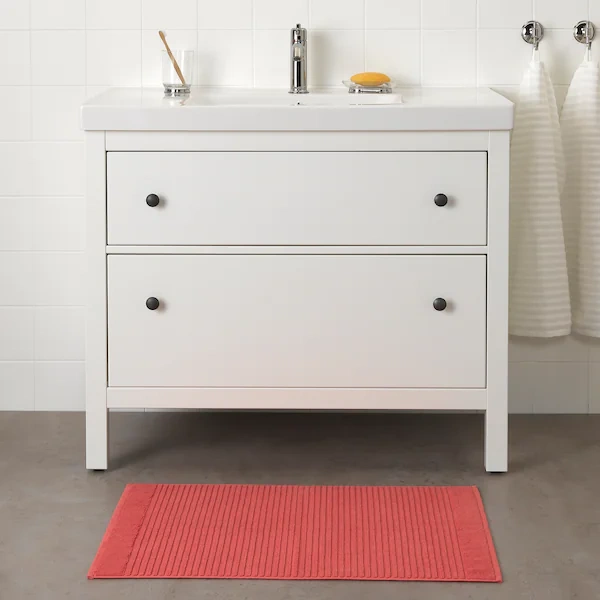 مت حمام IKEA مدل ALSTERN رنگ قرمز