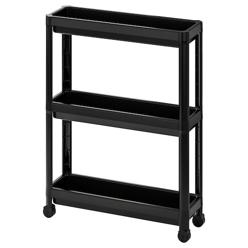 ترولی سه طبقه IKEA مدل VESKEN رنگ مشکی