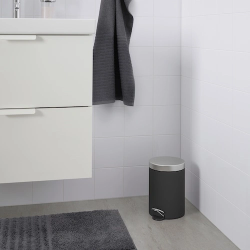 سطل زباله IKEA مدل EKOLN رنگ خاکستری تیره