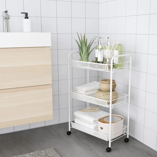 ترولی IKEA مدل HORNAVAN رنگ سفید