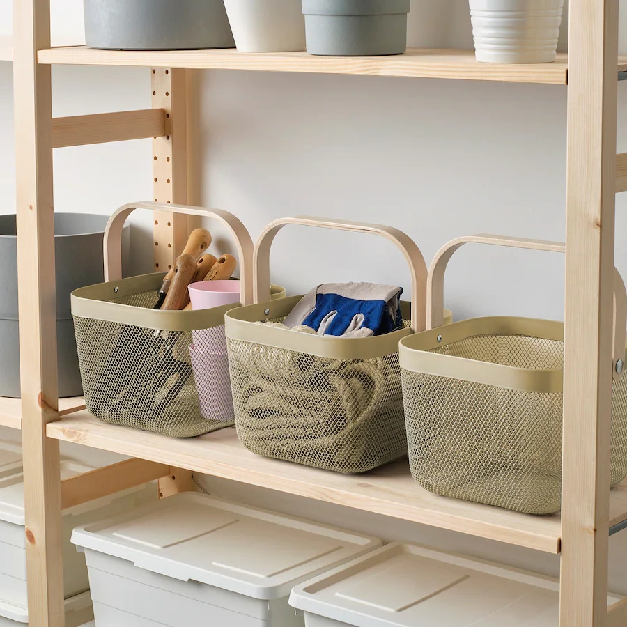 سبد IKEA مدل RISATORP رنگ زیتونی