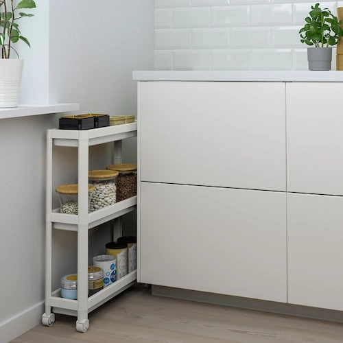 ترولی سه طبقه IKEA مدل VESKEN رنگ سفید
