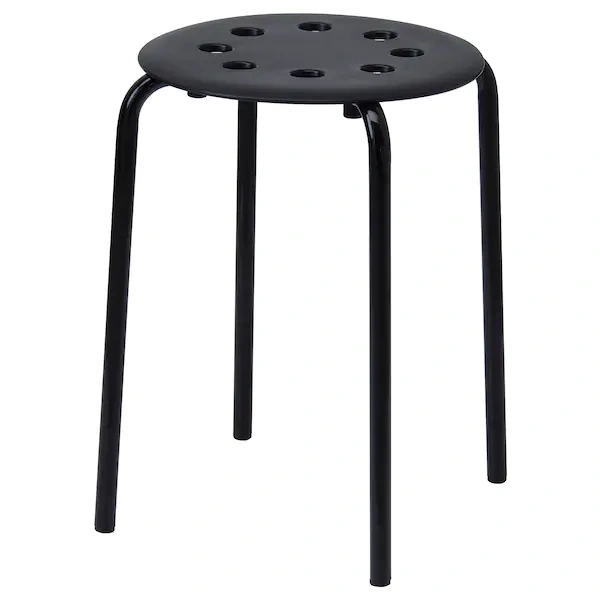 چهارپایه IKEA مدل MARIUS رنگ مشکی