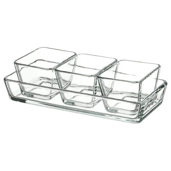 ظرف شیشه ای 4 تایی IKEA مدل MIXTUR