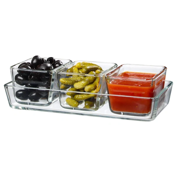 ظرف شیشه ای 4 تایی IKEA مدل MIXTUR