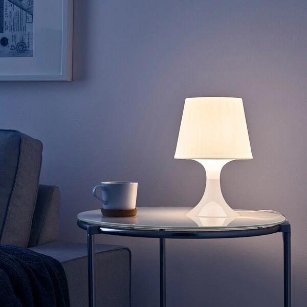 آباژور رومیزی IKEA مدل LAMPAN رنگ سفید