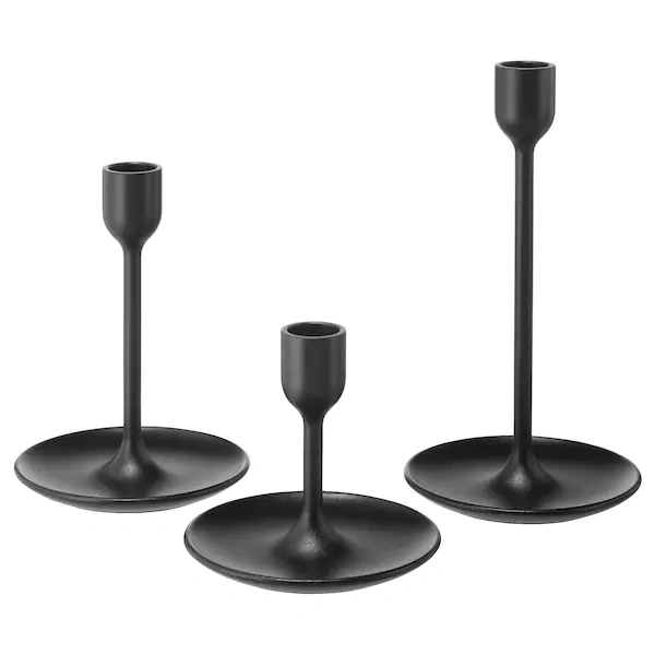 شمعدان IKEA مدل FULLTALIG رنگ مشکی
