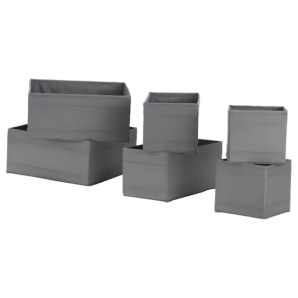 جعبه جداکننده IKEA مدل SKUBB رنگ طوسی