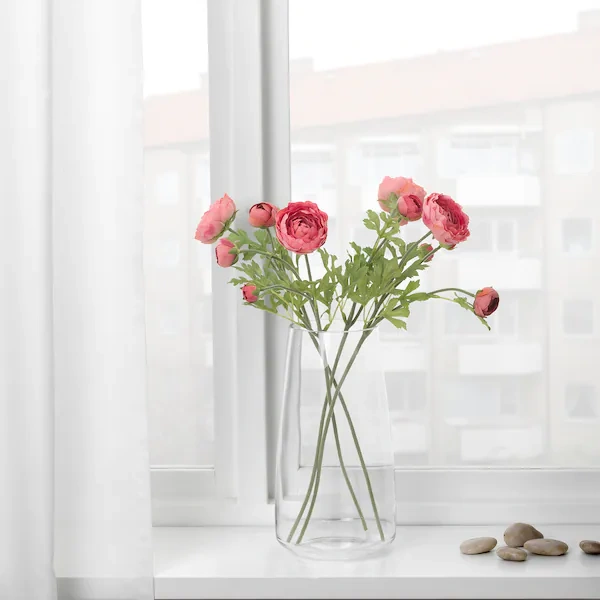 گل مصنوعی IKEA مدل SMYCKA رنگ صورتی تیره