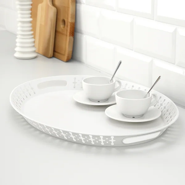 سینی IKEA مدل ROMANTISK رنگ سفید