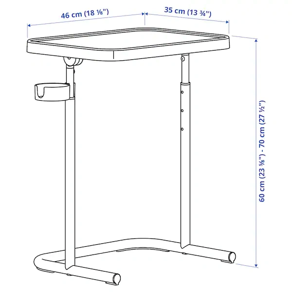 استند لپ تاپ IKEA مدل BJÖRKÅSEN رنگ ذغالی