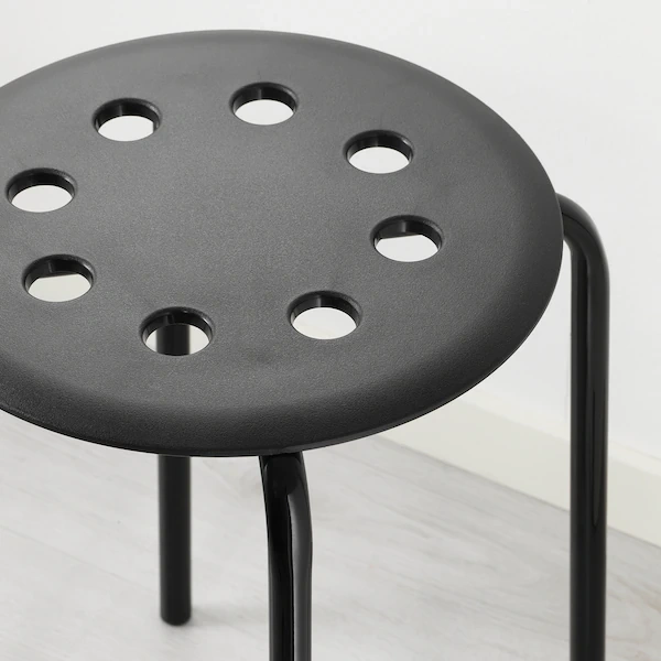 چهارپایه IKEA مدل MARIUS رنگ مشکی
