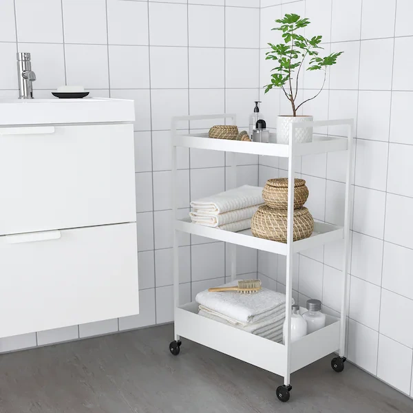 ترولی IKEA مدل NISSAFORS رنگ سفید