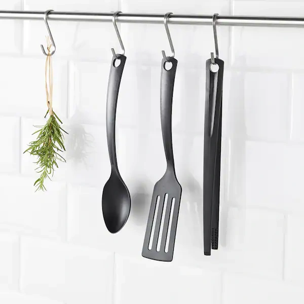 سرویس 3 پارچه کفگیر IKEA مدل GNARP رنگ مشکی