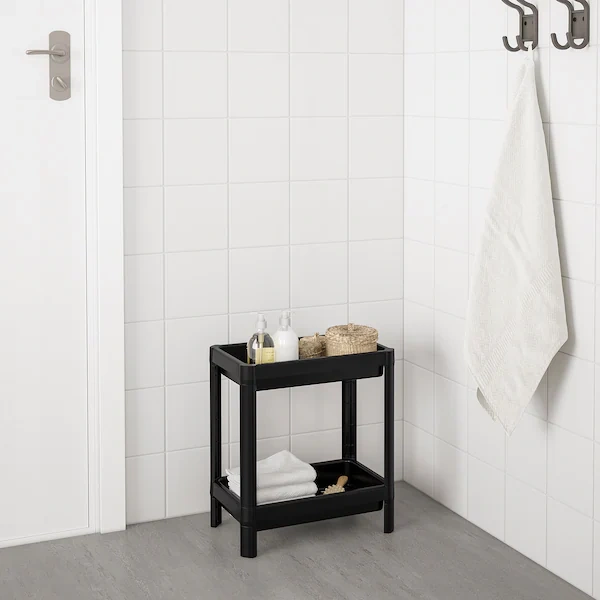ترولی دو طبقه IKEA مدل VESKEN رنگ مشکی
