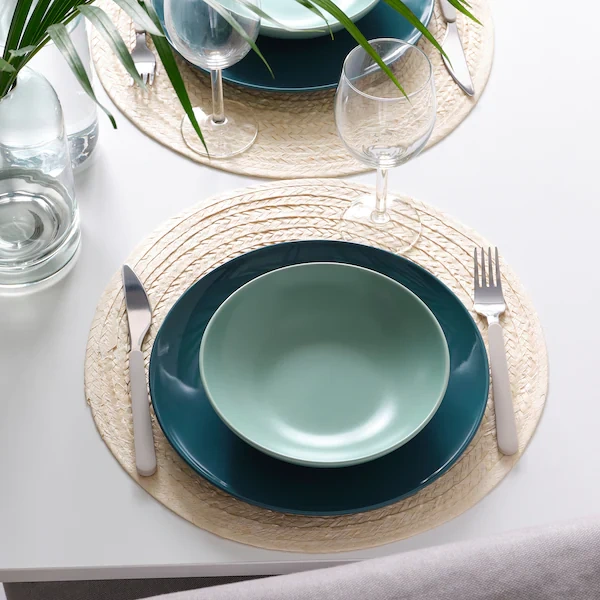 بشقاب گود IKEA مدل FARGKLAR رنگ فیروزه ای 
