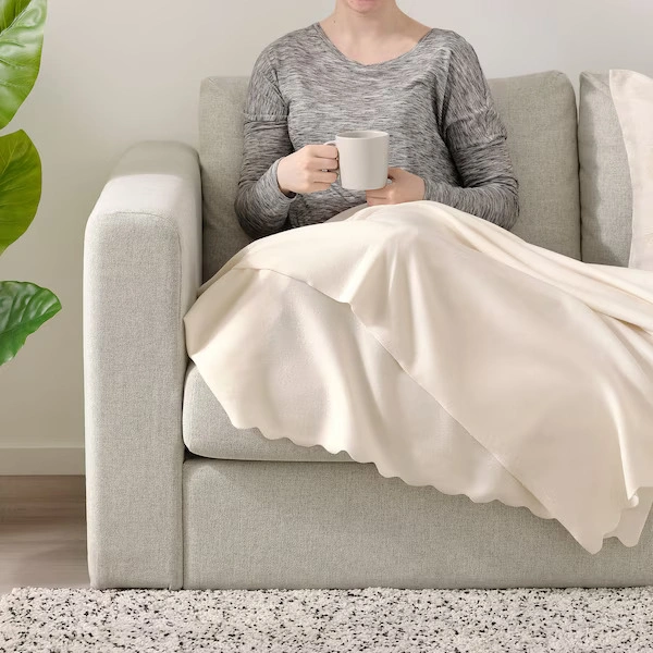 پتو IKEA مدل THORGUN کرم