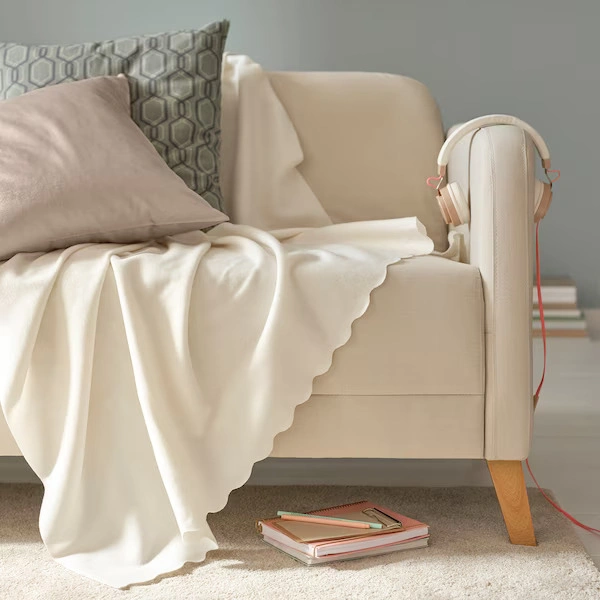 پتو IKEA مدل THORGUN کرم