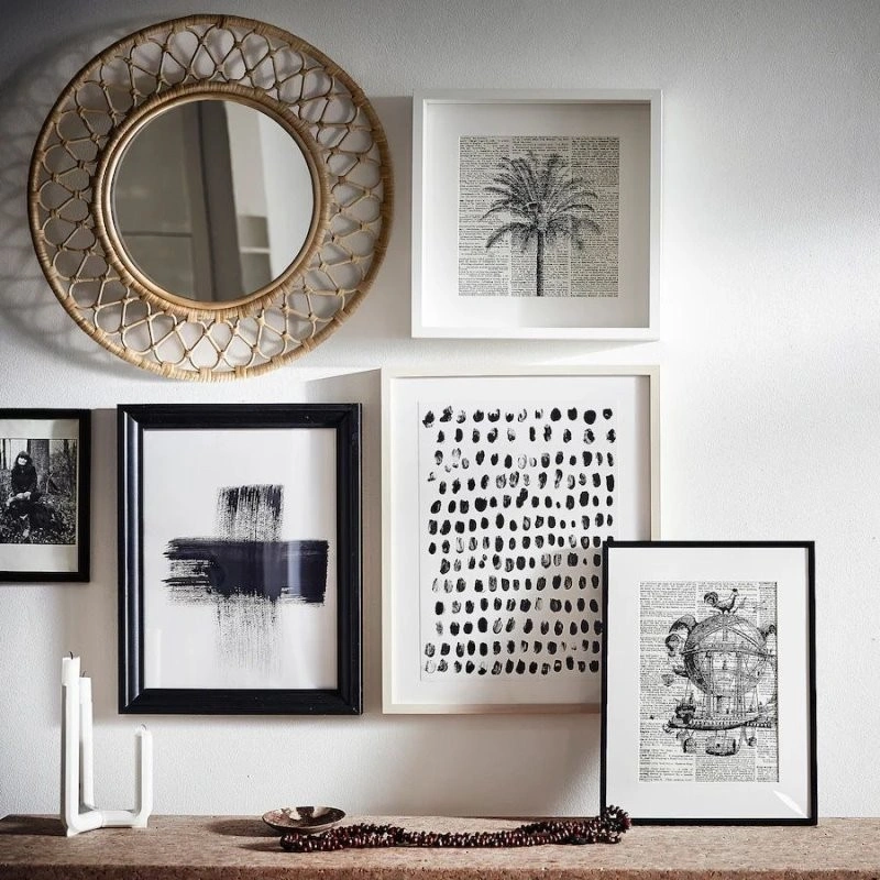 آینه حصیری IKEA مدل GRINSBOL