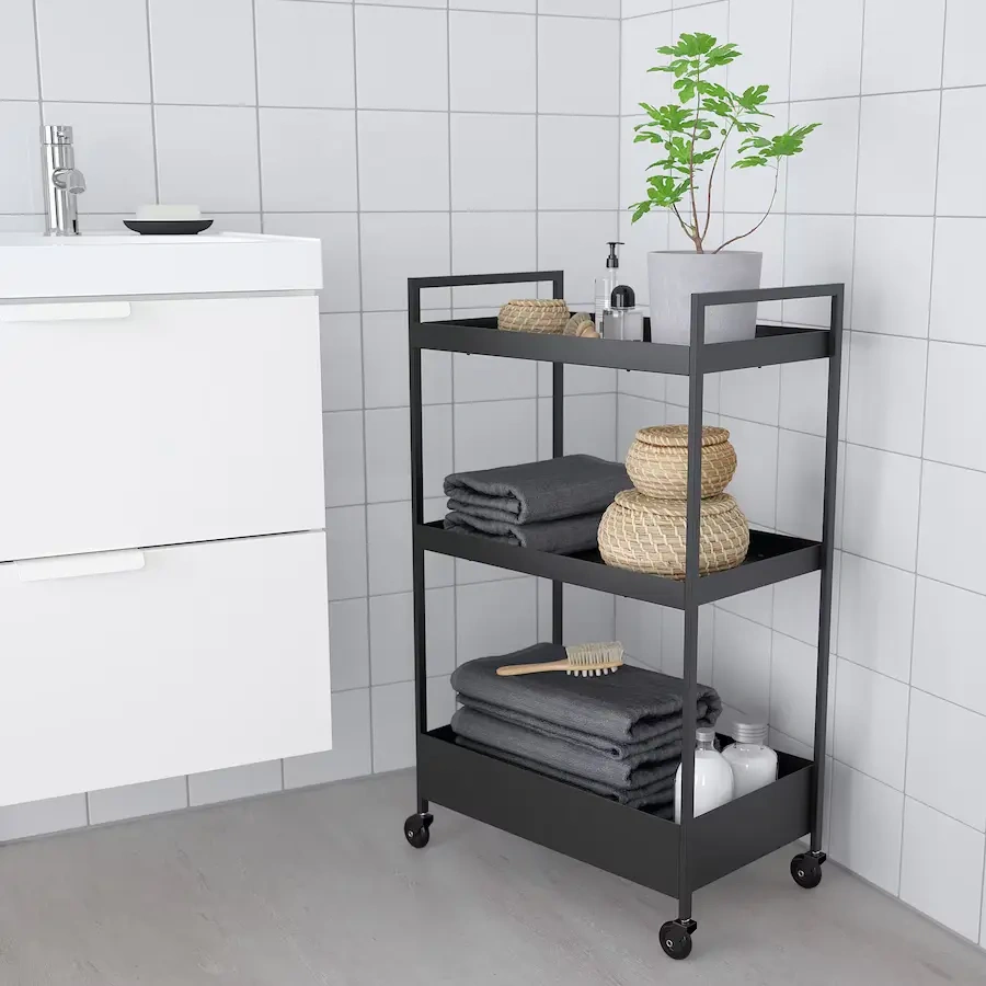 ترولی IKEA مدل NISSAFORS رنگ مشکی