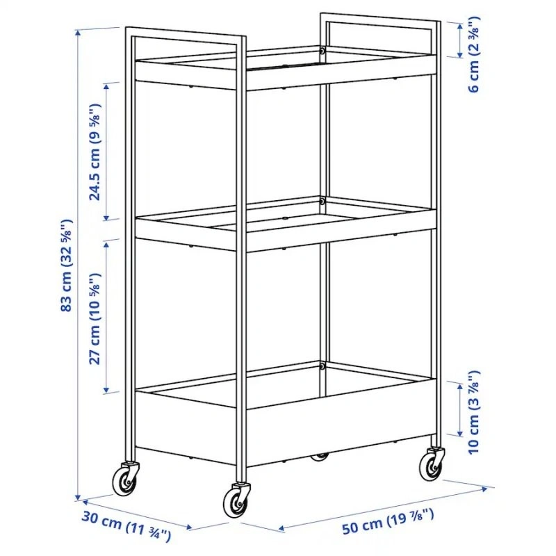 ترولی IKEA مدل NISSAFORS سبز