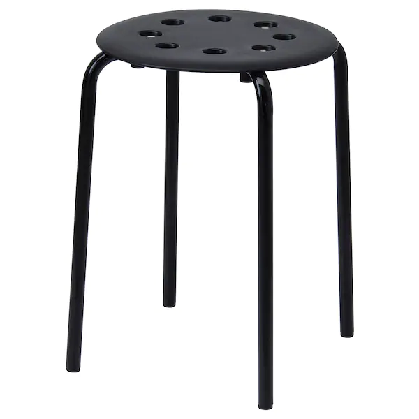 چهارپایه IKEA مدل MARIUS رنگ مشکی - 